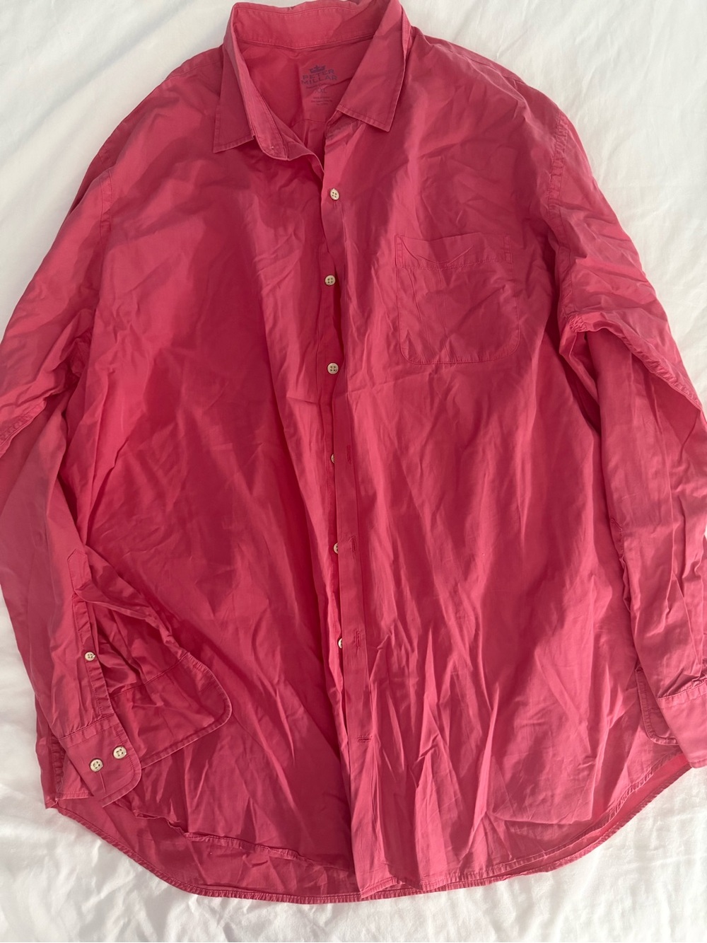 Peter Millar Men's Hot Pink Button-Down Shirt